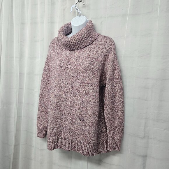 Old Navy Purple Marled Turtleneck Sweater Preppy Cabin Winter L - Picture 5 of 10